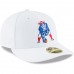 Men's New England Patriots New Era White Throwback Logo Omaha Low Profile 59FIFTY Fitted Hat 3156591